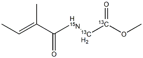 Tiglyl Glycine-13C2,15N Methyl Ester Structural