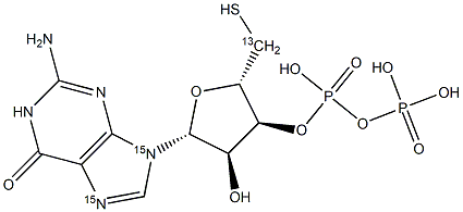 Thioguanosine  Diphosphate-13C,15N2 Structural