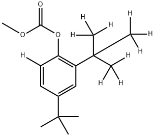 Carbonic Acid 4-(1,1-Dimethylethyl)-6-[1,1-di(methyl-d3)ethyl-2,2,2-d3]phenyl-2-d Methyl Ester Structural
