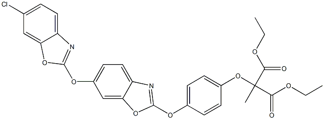 Diethyl 2-(4-((6-((6-Chlorobenzo[d]oxazol-2-yl)oxy)benzo[d]oxazol-2-yl)oxy)phenoxy)-2-methylmalonate Structural