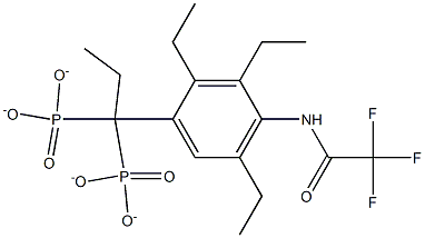 Tetraethyl-4-(trifluoroacetylamino)phenylmethylene-1.1-bisphosphonate Structural