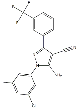 5-amino-1-(3-chloro-5-methylphenyl)-3-[3-(trifluoromethyl)phenyl]-1H-pyrazole-4-carbonitrile