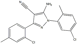 5-amino-1-(5-chloro-2-methylphenyl)-3-(2-chloro-4-methylphenyl)-1H-pyrazole-4-carbonitrile Structural