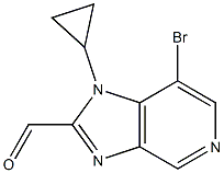 7-bromo-1-cyclopropyl-1H-imidazo[4,5-c]pyridine-2-carbaldehyde Structural