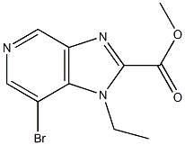 methyl 7-bromo-1-ethyl-1H-imidazo[4,5-c]pyridine-2-carboxylate Structural