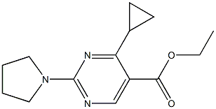 ETHYL 4-CYCLOPROPYL-2-(PYRROLIDIN-1-YL)PYRIMIDINE-5-CARBOXYLATE