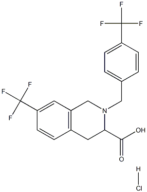 7-trifluoromethyl-2-(4-trifluoromethyl-benzyl)-1,2,3,4-tetrahydro-isoquinoline-3-carboxylic acid hydrochloride