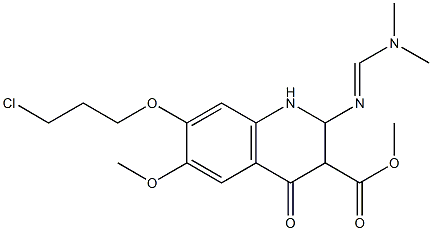 7-(3-CHLORO-PROPOXY)-2-(DIMETHYLAMINO-METHYLENEAMINO)-6-METHOXY-4-OXO-1,2,3,4-TETRAHYDRO-QUINOLINE-3-CARBOXYLIC ACID METHYL ESTER