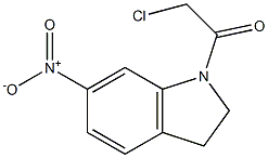 2-CHLORO-1-(6-NITRO-2,3-DIHYDRO-INDOL-1-YL)-ETHANONE Structural