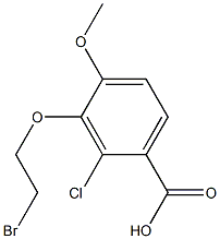 3-(2-BROMOETHOXY)-4-METHOXY-2-CHLOROBENZOIC ACID Structural