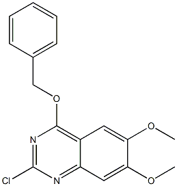 4-(BENZYLOXY)-2-CHLORO-6,7-DIMETHOXYQUINAZOLINE Structural