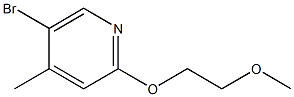 5-BROMO-2-(2-METHOXY-ETHOXY)-4-METHYL-PYRIDINE Structural