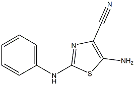 5-amino-2-anilino-1,3-thiazole-4-carbonitrile Structural