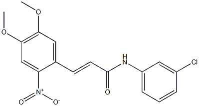 (E)-N-(3-chlorophenyl)-3-(4,5-dimethoxy-2-nitrophenyl)-2-propenamide