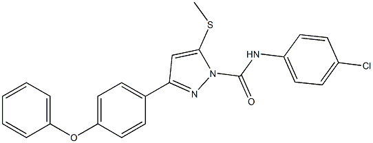 N1-(4-chlorophenyl)-5-(methylthio)-3-(4-phenoxyphenyl)-1H-pyrazole-1-carboxamide