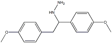 1-(1,2-bis(4-methoxyphenyl)ethyl)hydrazine Structural