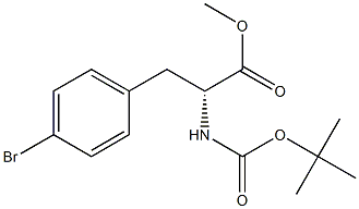 (R)-3-(4-Bromo-phenyl)-2-tert-butoxycarbonylamino-propionic acid methyl ester Structural