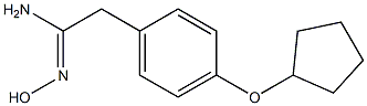 (1Z)-2-[4-(cyclopentyloxy)phenyl]-N'-hydroxyethanimidamide Structural