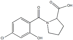 1-(4-chloro-2-hydroxybenzoyl)pyrrolidine-2-carboxylic acid Structural