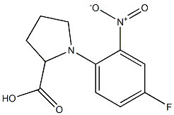 1-(4-fluoro-2-nitrophenyl)pyrrolidine-2-carboxylic acid Structural