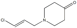 1-[(2E)-3-chloroprop-2-enyl]piperidin-4-one Structural