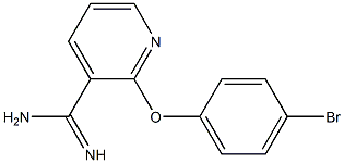 2-(4-bromophenoxy)pyridine-3-carboximidamide Structural