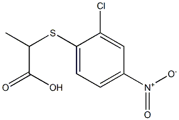 2-[(2-chloro-4-nitrophenyl)thio]propanoic acid Structural