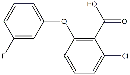 2-chloro-6-(3-fluorophenoxy)benzoic acid Structural