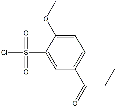 2-methoxy-5-propanoylbenzene-1-sulfonyl chloride Structural