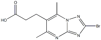 3-(2-bromo-5,7-dimethyl[1,2,4]triazolo[1,5-a]pyrimidin-6-yl)propanoic acid Structural