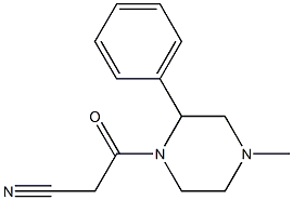 3-(4-methyl-2-phenylpiperazin-1-yl)-3-oxopropanenitrile Structural