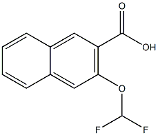 3-(difluoromethoxy)-2-naphthoic acid Structural