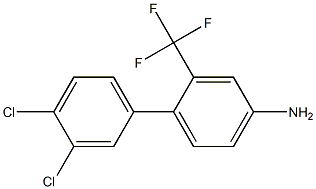 3',4'-dichloro-2-(trifluoromethyl)-1,1'-biphenyl-4-amine Structural