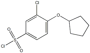 3-chloro-4-(cyclopentyloxy)benzene-1-sulfonyl chloride Structural