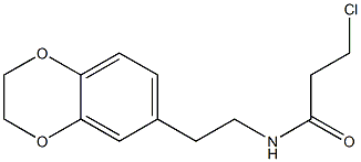 3-chloro-N-[2-(2,3-dihydro-1,4-benzodioxin-6-yl)ethyl]propanamide Structural