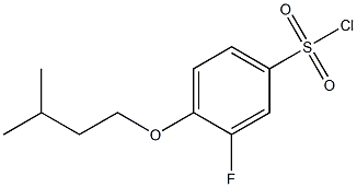 3-fluoro-4-(3-methylbutoxy)benzene-1-sulfonyl chloride Structural