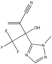 4,4,4-trifluoro-3-hydroxy-3-(1-methyl-1H-1,2,4-triazol-5-yl)-2-methylidenebutanenitrile Structural