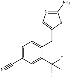 4-[(2-amino-1,3-thiazol-5-yl)methyl]-3-(trifluoromethyl)benzonitrile