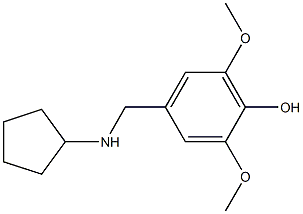 4-[(cyclopentylamino)methyl]-2,6-dimethoxyphenol Structural