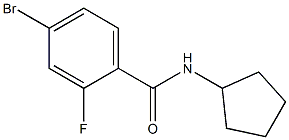 4-bromo-N-cyclopentyl-2-fluorobenzamide Structural