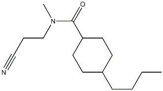 4-butyl-N-(2-cyanoethyl)-N-methylcyclohexane-1-carboxamide Structural