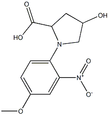 4-hydroxy-1-(4-methoxy-2-nitrophenyl)pyrrolidine-2-carboxylic acid