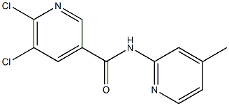 5,6-dichloro-N-(4-methylpyridin-2-yl)pyridine-3-carboxamide Structural