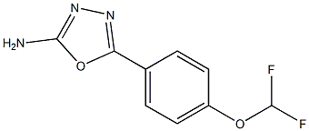 5-[4-(difluoromethoxy)phenyl]-1,3,4-oxadiazol-2-amine Structural