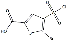 5-bromo-4-(chlorosulfonyl)-2-furoic acid Structural