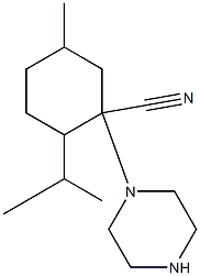 5-methyl-1-(piperazin-1-yl)-2-(propan-2-yl)cyclohexane-1-carbonitrile