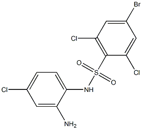 N-(2-amino-4-chlorophenyl)-4-bromo-2,6-dichlorobenzene-1-sulfonamide Structural