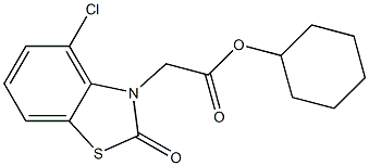 cyclohexyl (4-chloro-2-oxo-1,3-benzothiazol-3(2H)-yl)acetate Structural