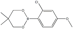 2-(2-Chloro-4-methoxyphenyl)-5,5-dimethyl-1,3,2-dioxaborinane Structural