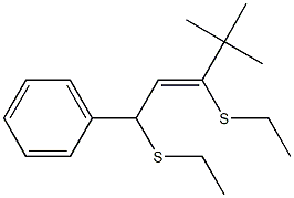 (Z)-3,5-Bis(ethylthio)-5-phenyl-2,2-dimethyl-3-pentene Structural